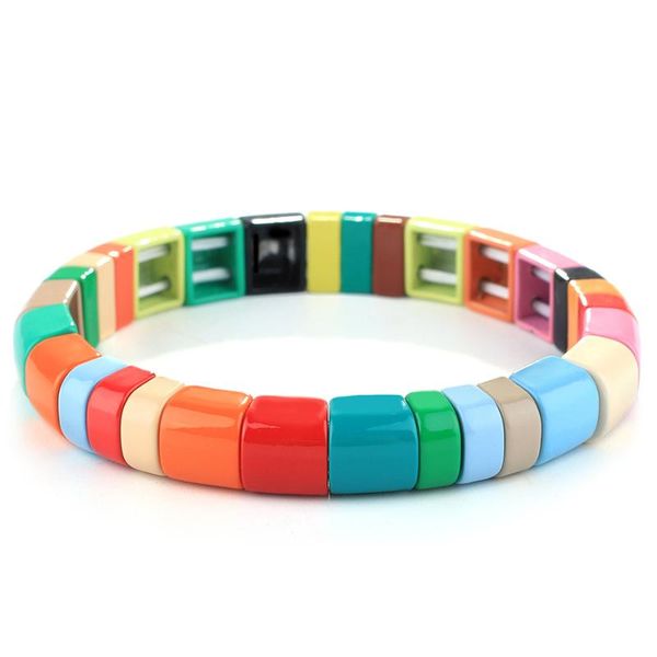 boho colorful tube stretch bracelets colorblock bangle enamel tile beads jewelry gift for women girls teen, Black
boho colorful tube stretch bracelets colorblock bangle enamel tile beads jewelry gift for women girls teen, Black