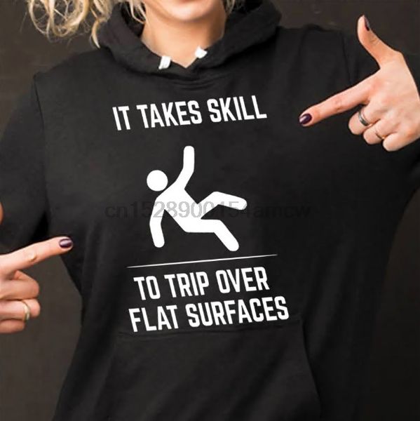 это take skill споткнуться плоских поверхностей мужчины женщины t-shirt (изготавливаемые на заказ s-6xl