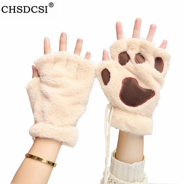 five fingers gloves chsdcsi winter lovely women bear cat claw mitten plush glove short finger half lady cover female covered, Blue;gray
five fingers gloves chsdcsi winter lovely women bear cat claw mitten plush glove short finger half lady cover female covered, Blue;gray