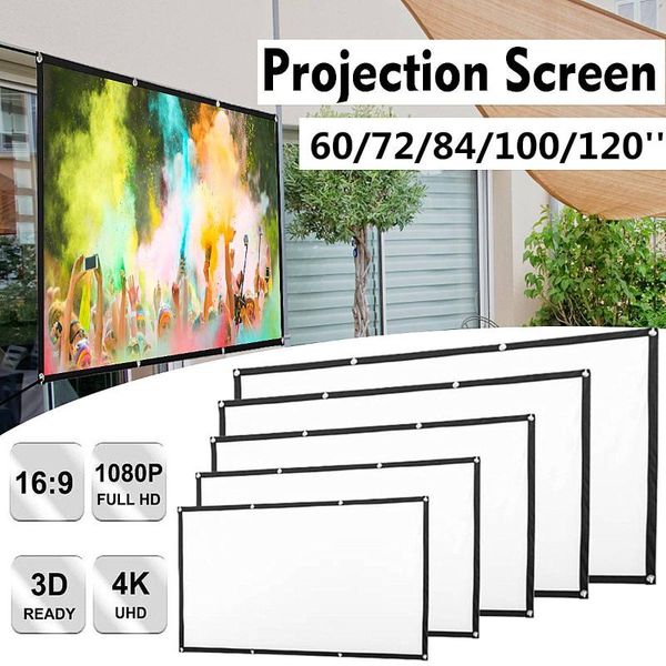 projection screens 60/72/84/100/120 inch 16:9 reflective screen portable foldable white projector cloth with 8pcs hanging hole
projection screens 60/72/84/100/120 inch 16:9 reflective screen portable foldable white projector cloth with 8pcs hanging hole