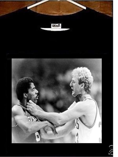 bird vs erving t shirt; julius erving dr j vs larry bird tee shirt100% cotton