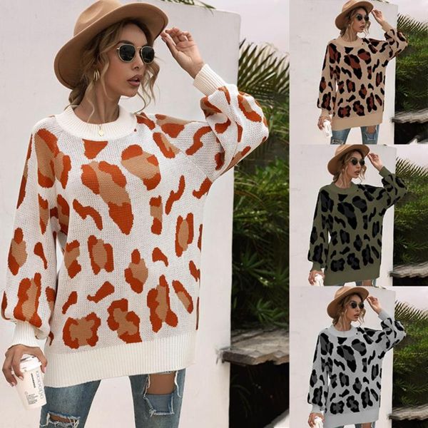 women's sweaters 2021 style women pullovers autumn winter long sleeve pull femme leopard loose pullover casual knitted sweater, White;black
women's sweaters 2021 style women pullovers autumn winter long sleeve pull femme leopard loose pullover casual knitted sweater, White;black
