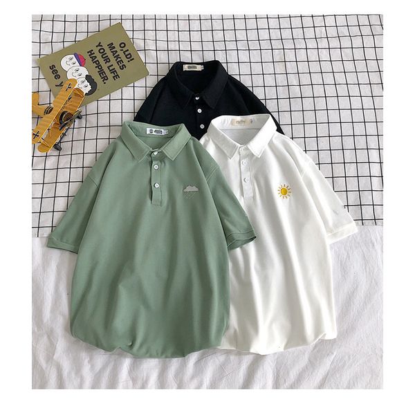 summer harajuku weather sunny embroidery shirt women's shirt collar casual tee short sleeve, White
summer harajuku weather sunny embroidery shirt women's shirt collar casual tee short sleeve, White