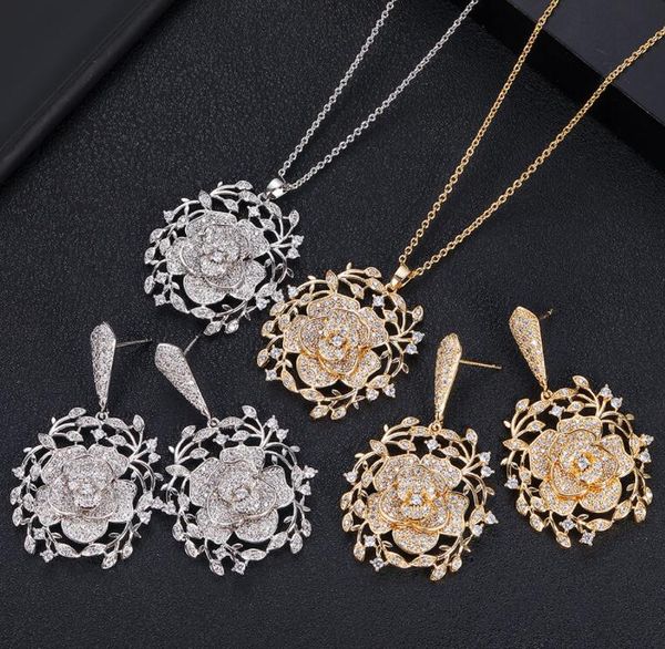 accking trendy wedding necklace earrings for women accessories full cubic zirconia bridal jewelry sets pendientes mujer moda, Golden;silver
accking trendy wedding necklace earrings for women accessories full cubic zirconia bridal jewelry sets pendientes mujer moda, Golden;silver