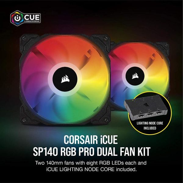 fan icue sp140 rgb pro performance 140mm singlepack/(dual fan kit with lighting node core) new
fan icue sp140 rgb pro performance 140mm singlepack/(dual fan kit with lighting node core) new