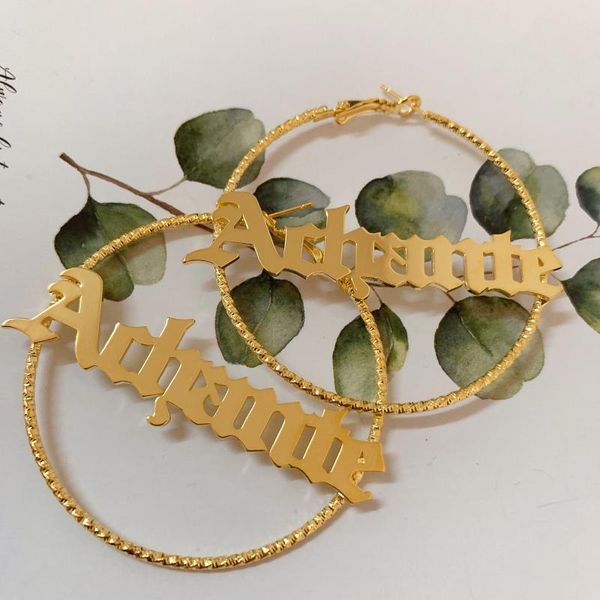 nameplate earrings custom hoop earrings custom name twist hoop personality words for friends, Golden;silver
nameplate earrings custom hoop earrings custom name twist hoop personality words for friends, Golden;silver