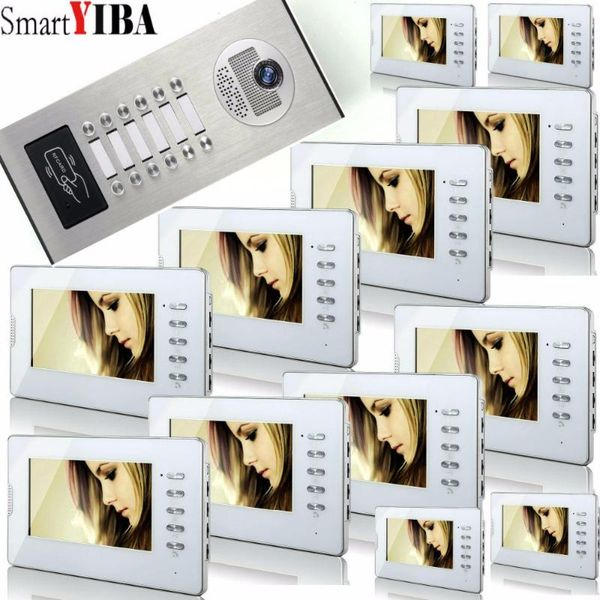 smartyiba new apartment 7'' hd wired door bell with camera video intercom doorbell indoor door visual phone system for 12 house
smartyiba new apartment 7'' hd wired door bell with camera video intercom doorbell indoor door visual phone system for 12 house