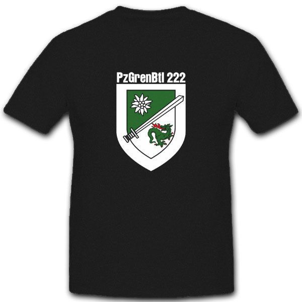 2019 fashion t shirt pzgrenbtl 222 bundeswehr wappen armee emblem panzergrenadier tee shirt
2019 fashion t shirt pzgrenbtl 222 bundeswehr wappen armee emblem panzergrenadier tee shirt