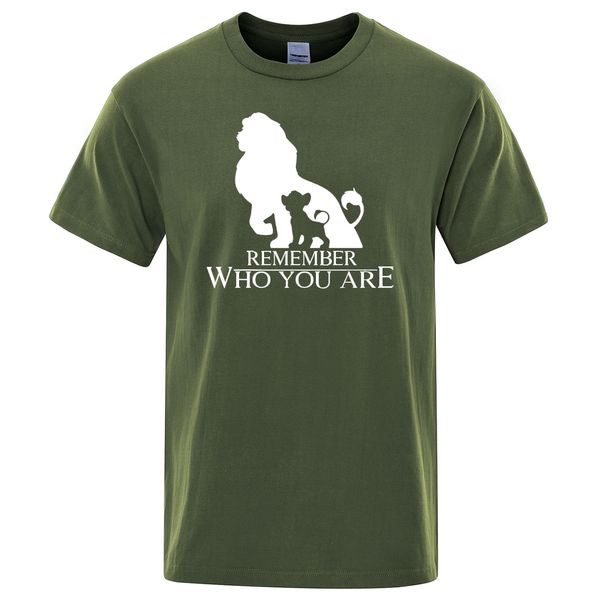 the lion king cartoon t shirt homme streetwear men's t-shirt remember who you are letter print summer short sleeve men t shirts
the lion king cartoon t shirt homme streetwear men's t-shirt remember who you are letter print summer short sleeve men t shirts