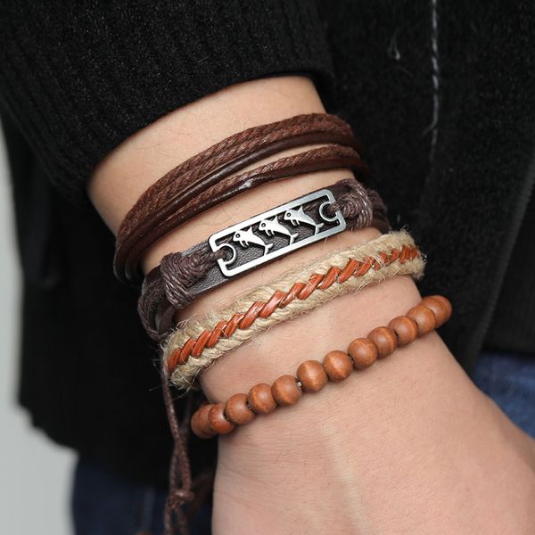 aliutom men's multilayer leather beaded bracelet set 2020 vintage geometric fish hand woven charm bracelet jewelry accessories, Golden;silver
aliutom men's multilayer leather beaded bracelet set 2020 vintage geometric fish hand woven charm bracelet jewelry accessories, Golden;silver