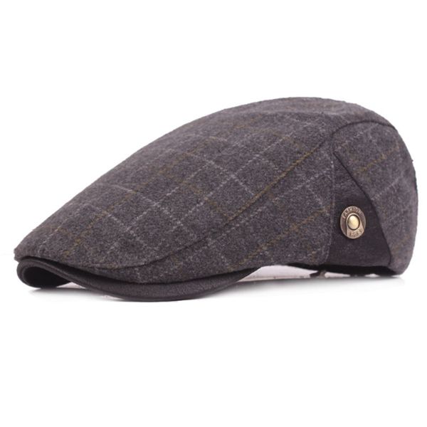 men colored plaid plain wool felt newsboy cap hats autumn winter warm beret old man casquette forward hat male trilby, Blue;gray
men colored plaid plain wool felt newsboy cap hats autumn winter warm beret old man casquette forward hat male trilby, Blue;gray