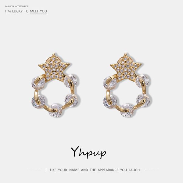 stud yhpup trendy bling cz elegant star geometric earrings rhinestone crystal luxury brincos girl women party jewelry gift, Golden;silver
stud yhpup trendy bling cz elegant star geometric earrings rhinestone crystal luxury brincos girl women party jewelry gift, Golden;silver