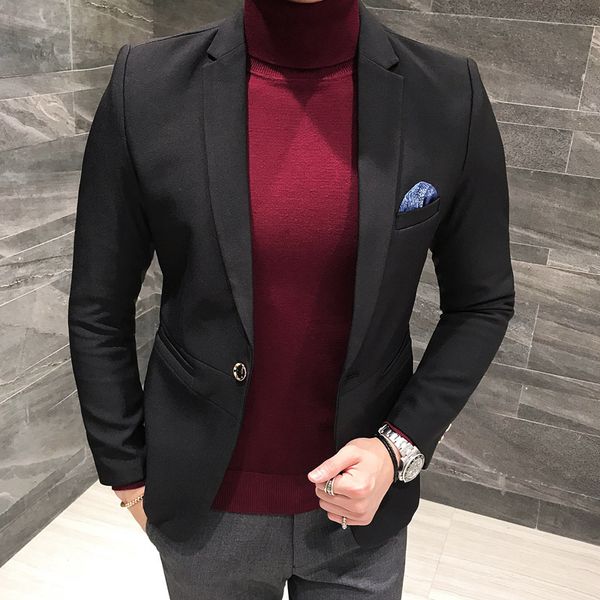 men's suits & blazers style autumn clothing small suit men korean-style solid color large size coat, White;black
men's suits & blazers style autumn clothing small suit men korean-style solid color large size coat, White;black