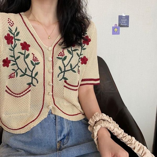 embroideried свитер рубашка топы crop женщин v-образный вырез трикотажной вскользь лето тонких коротких свитера кардиганы lady цветов для же, White;black
embroideried свитер рубашка топы crop женщин v-образный вырез трикотажной вскользь лето тонких коротких свитера кардиганы lady цветов для же, White;black