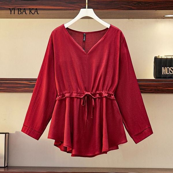 plus size 4xl women blouses long sleeve v-neck front bow tie new womens black shirts casual loose autumn shirt top, White
plus size 4xl women blouses long sleeve v-neck front bow tie new womens black shirts casual loose autumn shirt top, White