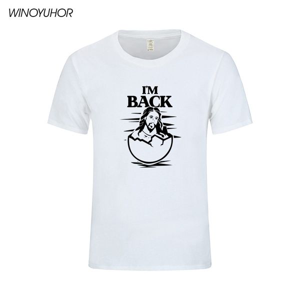 new arrived t-shirt cotton tees men short sleeve i'm back jesus funny printed casual homme t shirt
new arrived t-shirt cotton tees men short sleeve i'm back jesus funny printed casual homme t shirt