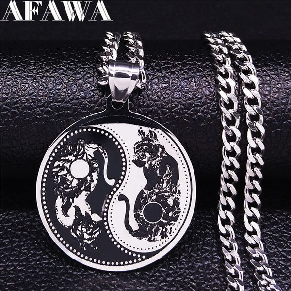 pendant necklaces 2021 yin yang cat stainless steel necklace men silver color chocker jewelry collares mujer n4048s02
pendant necklaces 2021 yin yang cat stainless steel necklace men silver color chocker jewelry collares mujer n4048s02