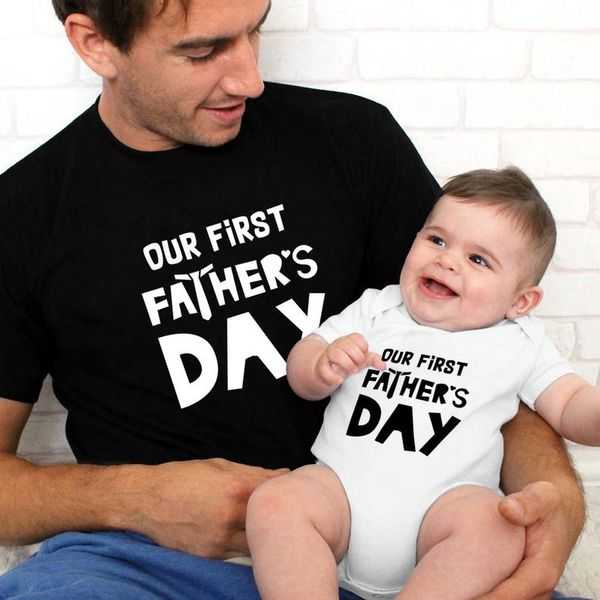 1pcs our first father's day daddy tshirt and baby cotton romper family matching clothes dad kids baby funny fathers day outfit, Blue
1pcs our first father's day daddy tshirt and baby cotton romper family matching clothes dad kids baby funny fathers day outfit, Blue