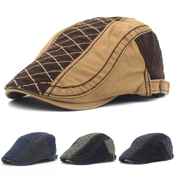berets cotton middle-aged men's korean beret cap breathable color matching embroidery sun hat sunscreen flat top, Blue;gray
berets cotton middle-aged men's korean beret cap breathable color matching embroidery sun hat sunscreen flat top, Blue;gray