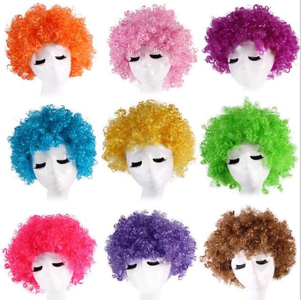 halloween cos children fluffy color fans hair cos multi color explosion head show clown spot, Black 
halloween cos children fluffy color fans hair cos multi color explosion head show clown spot, Black