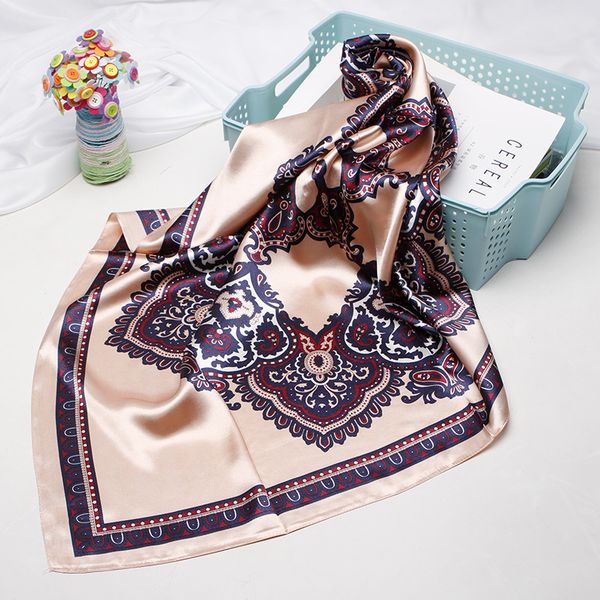 square scarves women chain print sunscreen silk scarf female satin long dual-use shawl beach towel shawl bodhi, Blue;gray
square scarves women chain print sunscreen silk scarf female satin long dual-use shawl beach towel shawl bodhi, Blue;gray