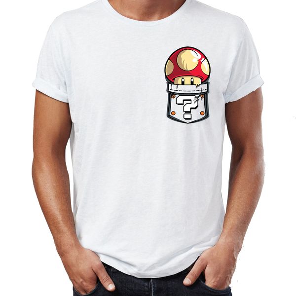 men's t shirt funny pocket tee majora's mask mario star mushroom gaming tee