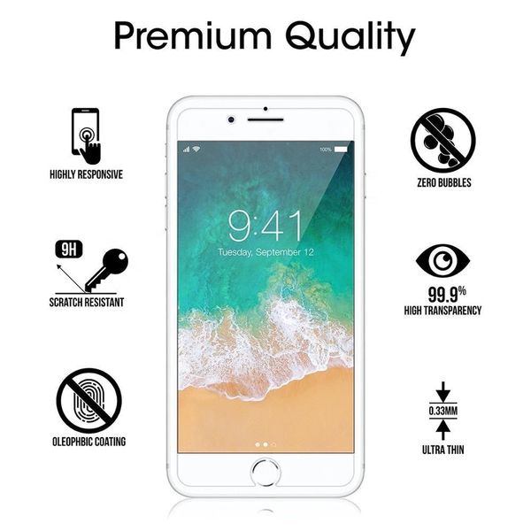 low moq 100pcs for wholesale multifunctional 9h tempered glass screen protector iphone 8 7 6 6s screen protector film 
low moq 100pcs for wholesale multifunctional 9h tempered glass screen protector iphone 8 7 6 6s screen protector film