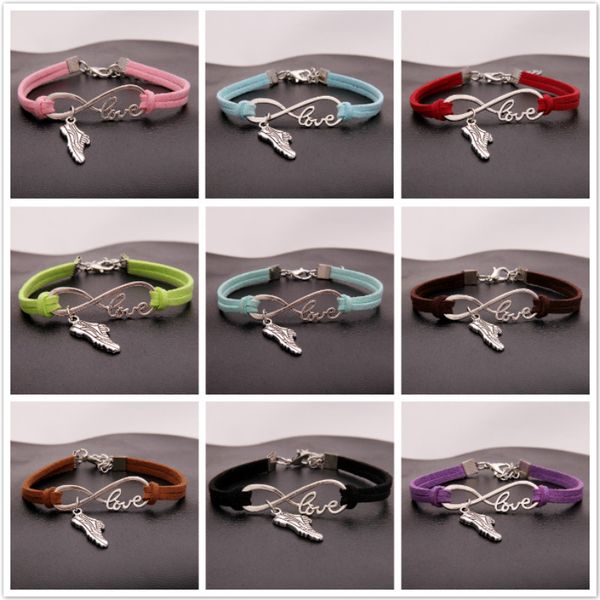 ncrhgl infinity love leather bracelet bangles running shoes charm braided bracelets the gift for women men drop shipping, Black
ncrhgl infinity love leather bracelet bangles running shoes charm braided bracelets the gift for women men drop shipping, Black