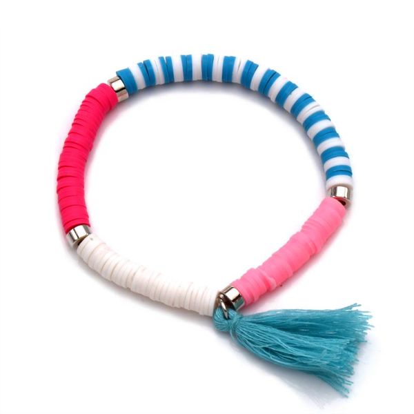 charm bracelets boho heishi beads long tassels stretch bracelet women men 2021 fashion bohemian red pink white blue polymer clay jewelry her, Golden;silver
charm bracelets boho heishi beads long tassels stretch bracelet women men 2021 fashion bohemian red pink white blue polymer clay jewelry her, Golden;silver