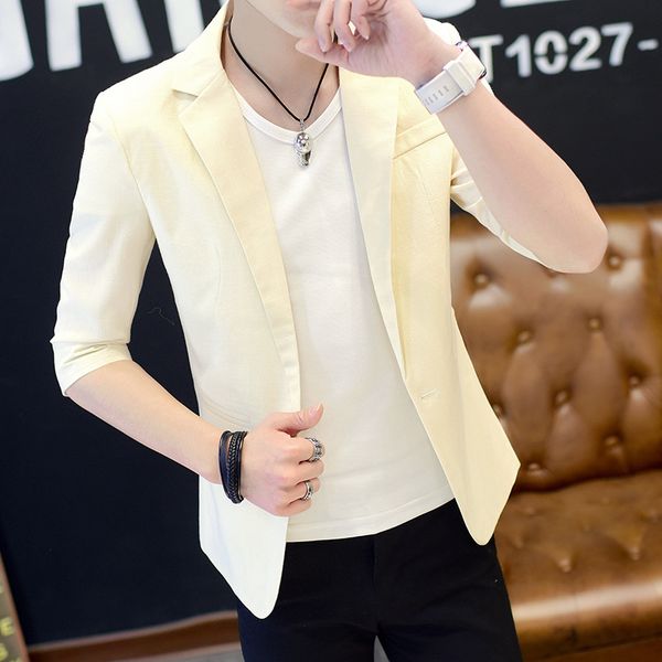 men's suits & blazers summer thin section half-sleeve shirt small suit coat slim fit trend casual hair stylist three-quarter-length sle, White;black
men's suits & blazers summer thin section half-sleeve shirt small suit coat slim fit trend casual hair stylist three-quarter-length sle, White;black