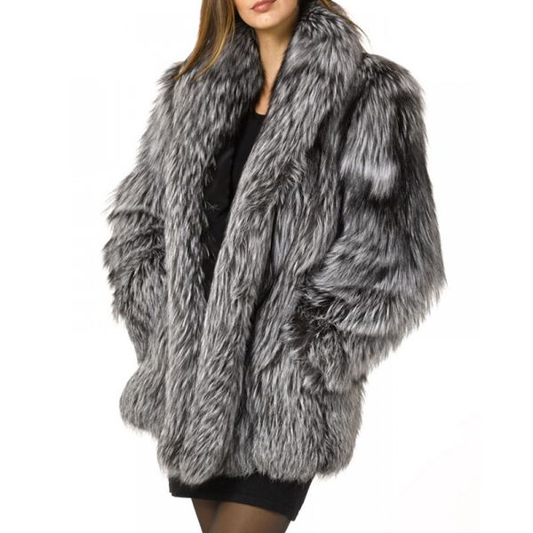 women's fur & faux autumn winter women coat elegant super thick jackets fashion collar coats outwear, Black
women's fur & faux autumn winter women coat elegant super thick jackets fashion collar coats outwear, Black