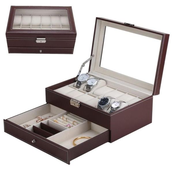 20 grids slots double layers watch box pu leather jewelry display storage case watches container organizer box high quality, Black;blue
20 grids slots double layers watch box pu leather jewelry display storage case watches container organizer box high quality, Black;blue