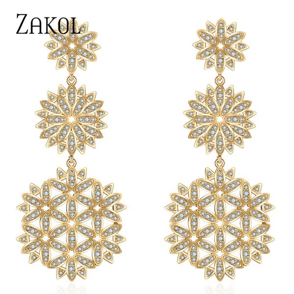 dangle & chandelier zakol luxury cz zirconia micro paved big flower drop earrings fashion long for brides wedding jewelry fsep2137, Silver
dangle & chandelier zakol luxury cz zirconia micro paved big flower drop earrings fashion long for brides wedding jewelry fsep2137, Silver