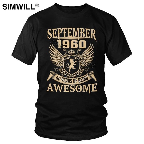 september 1960 t shirt men cotton leisure t-shirt short sleeve 60th 60 years of being awesome birthday gift tee clothing merch
september 1960 t shirt men cotton leisure t-shirt short sleeve 60th 60 years of being awesome birthday gift tee clothing merch