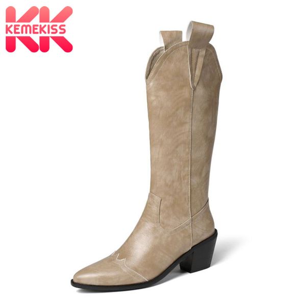 kemekiss new women knee high boots pointed toe thick heel slip on shoes retro western boots cowboy shoes footwear size 34-46, Black
kemekiss new women knee high boots pointed toe thick heel slip on shoes retro western boots cowboy shoes footwear size 34-46, Black