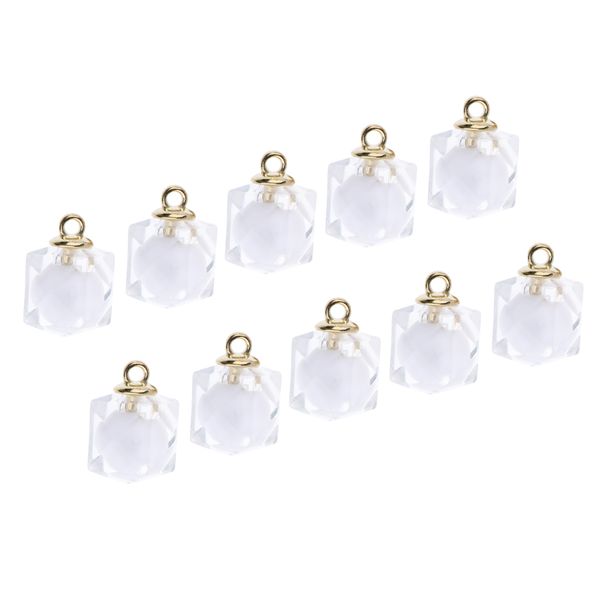 10x polygonal multicolor crystal pendant for dangle earrings necklace christmas gifts, Silver
10x polygonal multicolor crystal pendant for dangle earrings necklace christmas gifts, Silver