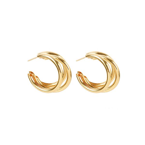 hoop & huggie retro glossy women's earrings jewelry c-shaped multilayer small stud circle female round metal texture earring, Golden;silver
hoop & huggie retro glossy women's earrings jewelry c-shaped multilayer small stud circle female round metal texture earring, Golden;silver
