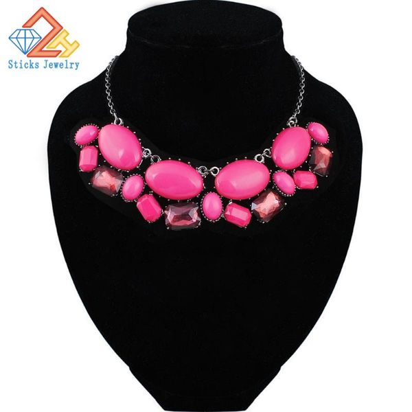 chokers sticks jewelry maxi collares choker statement necklaces pendants imitated gemstone collier for women accessories, Golden;silver
chokers sticks jewelry maxi collares choker statement necklaces pendants imitated gemstone collier for women accessories, Golden;silver