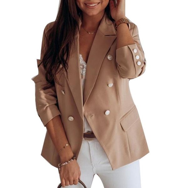 women's suits & blazers casual women jacket suit coat double-breasted blazer sliming overalls pocket cardigan, White;black
women's suits & blazers casual women jacket suit coat double-breasted blazer sliming overalls pocket cardigan, White;black
