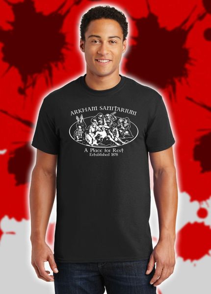 arkham sanitarium h p lovecraft asylum cthulhu mythos miskatonic men 2019 summer fashion selling designer t shirts
arkham sanitarium h p lovecraft asylum cthulhu mythos miskatonic men 2019 summer fashion selling designer t shirts
