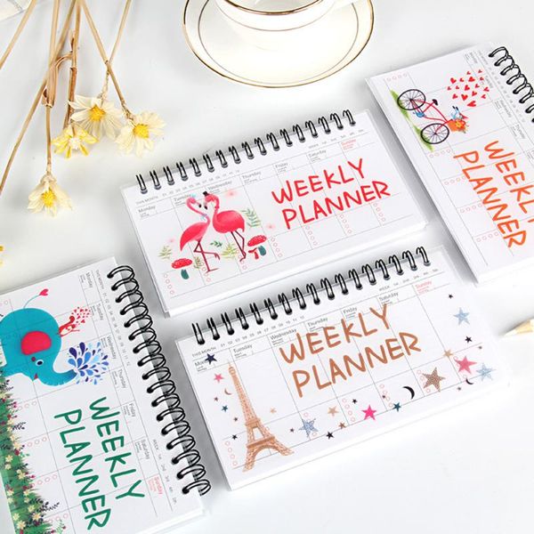 notepads 1pcs cartoon flamingo elephant weekly daily schedule planner notebook coil flip book agenda organizer school office stationery, Purple;pink
notepads 1pcs cartoon flamingo elephant weekly daily schedule planner notebook coil flip book agenda organizer school office stationery, Purple;pink
