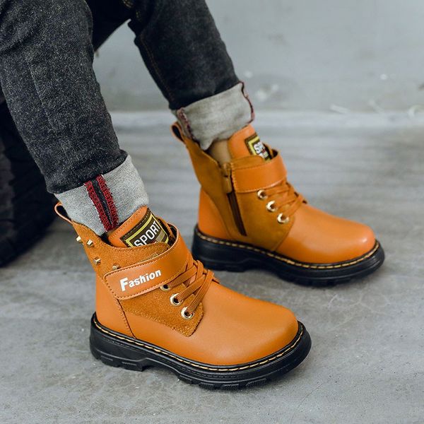 children winter boots for boys new genuine leather waterproof kids martin boots school black boy shoes plush warm snow boot kids, Black;grey
children winter boots for boys new genuine leather waterproof kids martin boots school black boy shoes plush warm snow boot kids, Black;grey