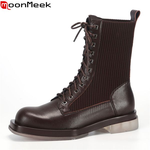 boots moonmeek 2021 genuine leather low heel square toe comfortable ladies shoes autumn winter classic ankle for woman, Black
boots moonmeek 2021 genuine leather low heel square toe comfortable ladies shoes autumn winter classic ankle for woman, Black