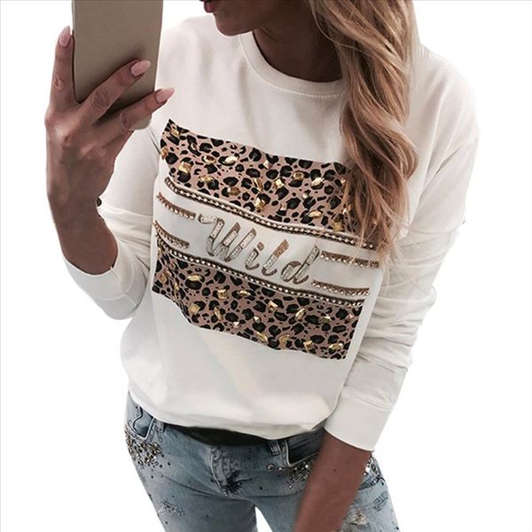 2020 women splice sweatshirts casual diamond o neck patchwork pullover female spring leopard print long sleeve streeatwears, Black
2020 women splice sweatshirts casual diamond o neck patchwork pullover female spring leopard print long sleeve streeatwears, Black