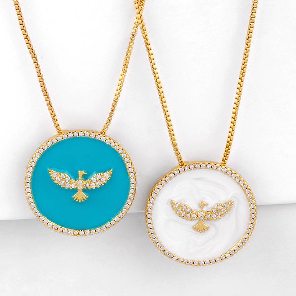 zhongvi long peace dove charm necklaces for women round crystal enamel necklaces pendants pigeon cz zirconia gold jewelry, Silver
zhongvi long peace dove charm necklaces for women round crystal enamel necklaces pendants pigeon cz zirconia gold jewelry, Silver