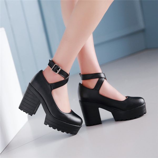 japanese jk uniform shoes women high heels platform pumps block heels girls school students lolita shoes cosplay woman, Black
japanese jk uniform shoes women high heels platform pumps block heels girls school students lolita shoes cosplay woman, Black