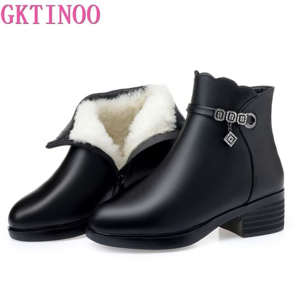 boots gktinoo wool women snow warm fur plush solid fashion ankle high heel leisure genuine leather winter, Black
boots gktinoo wool women snow warm fur plush solid fashion ankle high heel leisure genuine leather winter, Black