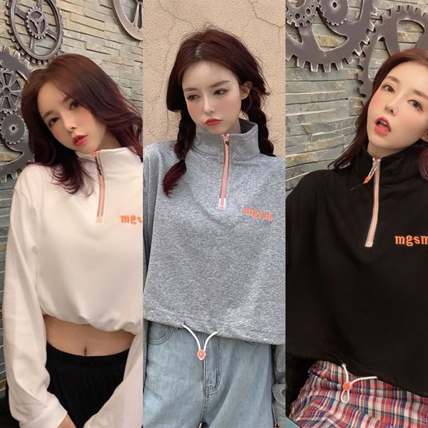 2020 pullover sweatersweaterearly autumn new fashion thin half zipper waist closed collar short sweater women's pullover long sleeve to, Black
2020 pullover sweatersweaterearly autumn new fashion thin half zipper waist closed collar short sweater women's pullover long sleeve to, Black