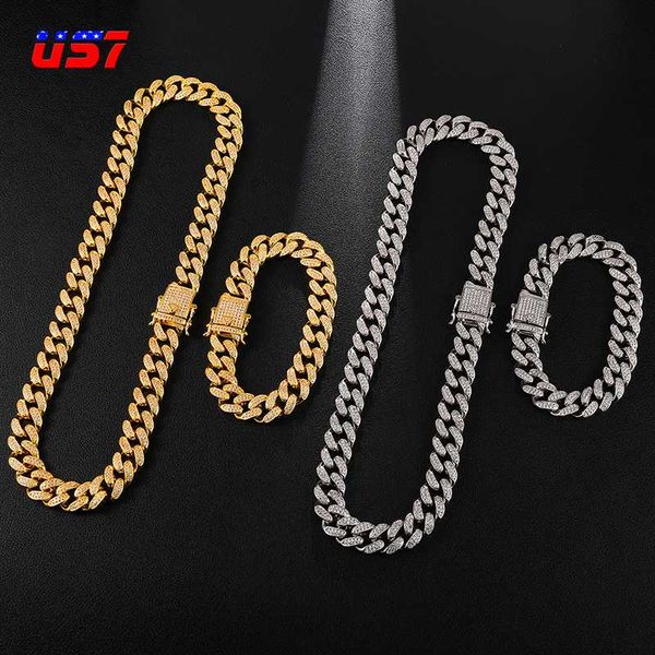 us7 12mm individuatio men's heavy iced out zircon miami cuban link necklace choker bling hip hop jewelry fashion charm necklaces, Silver
us7 12mm individuatio men's heavy iced out zircon miami cuban link necklace choker bling hip hop jewelry fashion charm necklaces, Silver