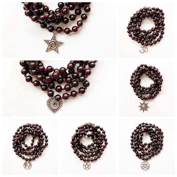 pendant necklaces garnet 6mm knotted mala necklace 108 natural stones long prayer beads buddha meditation bracelet om lotus, Silver
pendant necklaces garnet 6mm knotted mala necklace 108 natural stones long prayer beads buddha meditation bracelet om lotus, Silver